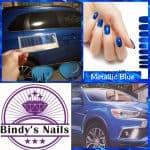 Bindy's-Nails-Polish-Wrap-Metallic-Blue -Poster