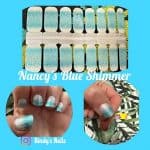 Bindy's Nancy's Blue Shimmer Nail Polish Wrap