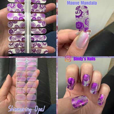 Bindy's Mauve Mandala Nail Polish Wrap