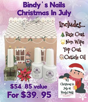 Bindy's Christmas in July Base Topcoat and Cuticle Oil Deal